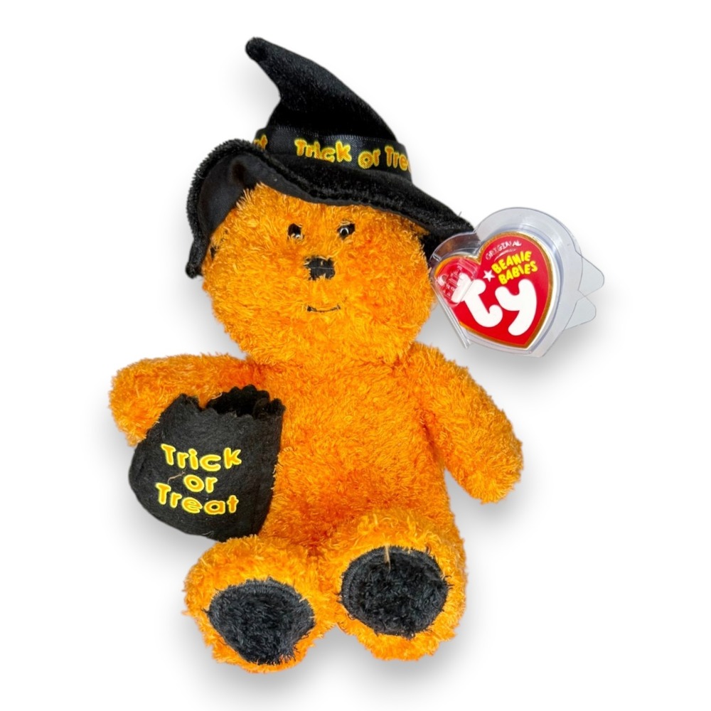 Witchy the Bear | Trick or Treat Cutie | Mint Heart Tag TY Beanie Baby